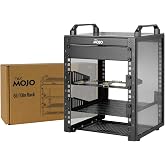 Tecmojo 10 Inch 6U Mini Desktop Rack, 200mm Deep with SBC Tray, Micro HDMI to HDMI Adapter Plate and Blind Cover, for AV Devi