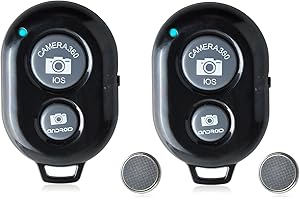 Neuftech 2pcs Bluetooth Funk Selfie Fernauslöser Selbstauslöser Fernbedienung Remote Control für iOS, Android Smartphone