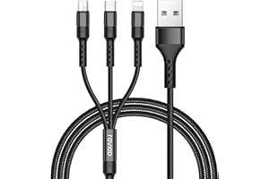 RAVIAD 3 en 1 Multi Cable de Carga, Nylon Multi USB Cargador Cable Múltiples Micro USB Tipo C para Android Galaxy S9/ S8/ S7/ A5, Huawei P20, Honor, Kindle, LG