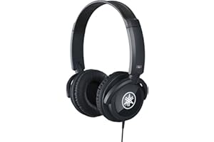 Yamaha HPH-100 Headphones, quality sound and deep bass, over the ear, wired musicians headphones, in black