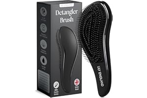 Szczotka do włosów dla kobiet, dziewcząt i dzieci - szczotki do włosów dla kobiet, szczotka do włosów mokrych, delikatnych, kręconych, grubych, afro przez Lily England (czarny)