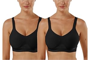 Vertvie Damen 1/2/3er Set Sport BH Einfarbig Ohne Bügel Bustier Klassische Bequem Stretch Bra Mittle Halt Gepolstert Wohlfühl-BH