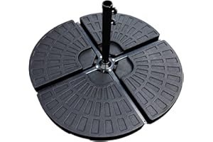 MaxxGarden Relleno de pie de sombrilla - Para sombrillas de pesaje con base en cruz - Para rellenar con arena o agua - Resistente a la intemperie - 7,5 x 50 x 50 cm