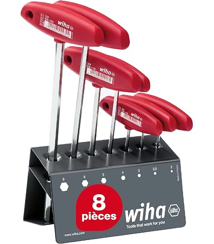 Clé Allen WIHA 334 3,0 X 100 Mm | Mango Coulissant Chromé | Qualité Professionnelle