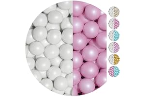 ‎EINSSEIN EinsSein 0,7kg Crispy Schokoperlen Mix large weiss-rosa pearl Herz Schokodragees Gastgeschenke Hochzeit Schokolinsen Hochzeitsmandeln Candy Bar Süssigkeiten Nikah Sekeri mini Herzdragees Schoko Linsen