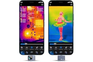 Thermal Master Wärmebildkamera Android P2 Pro Infrarot Kamera mit Makroobjektiv Wärmekamera 256x192 Super IR Auflösung 512x384, 1112°F Tempmessung 15x Zoom Kleinste Thermokamera 9g (P2 Pro Android)