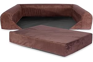 KOPEKS Copertura di Sostituzione per Il Sofa Letto per Cane con Cuscino Solo la Copertura - S - M - Marrone