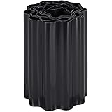 Relaxdays, schwarz Flexible Rasenkante, wellige Beeteinfassung aus Kunststoff, Umrandung für Rasen & Beet, HT: 20x900 cm