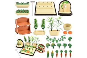 LUYANFX Miniatur Puppenhaus Zubehör Garten, 1:12 Miniatur Garten Zubehör, Miniatur Garten Spielzeug Set, Mini Wichtel Zubehör, Weihnachten Garten Zubehör Essen Deko Geschenk für Mädchen Jungen