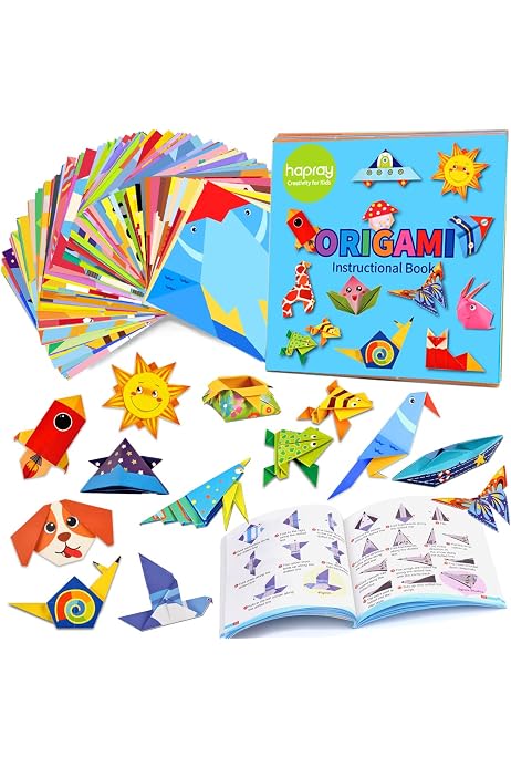 Kit Origami Enfants Janod - 200 Feuilles à Plier Avec Modèles Constellations - Dès 7 Ans