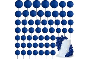 Bouiexye 75 Royal Blue Cake Balls Toppers Decorations Foam Cupcake Toppers Mini Balloon Cake Picks for Birthday Party Wedding