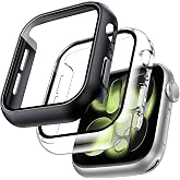 TOCOL 2 Pieces Protective Case for Apple Watch Series 11/Series10 46mm, Built-in Tempered Glass, Touch Sensitive, Shockproof,