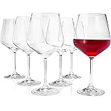 Bohemia Cristal Sandra Bicchiere di Vino 6 Pezzi in Una Confezione Regalo, capacity-570 Mililiter, Taglia Unica