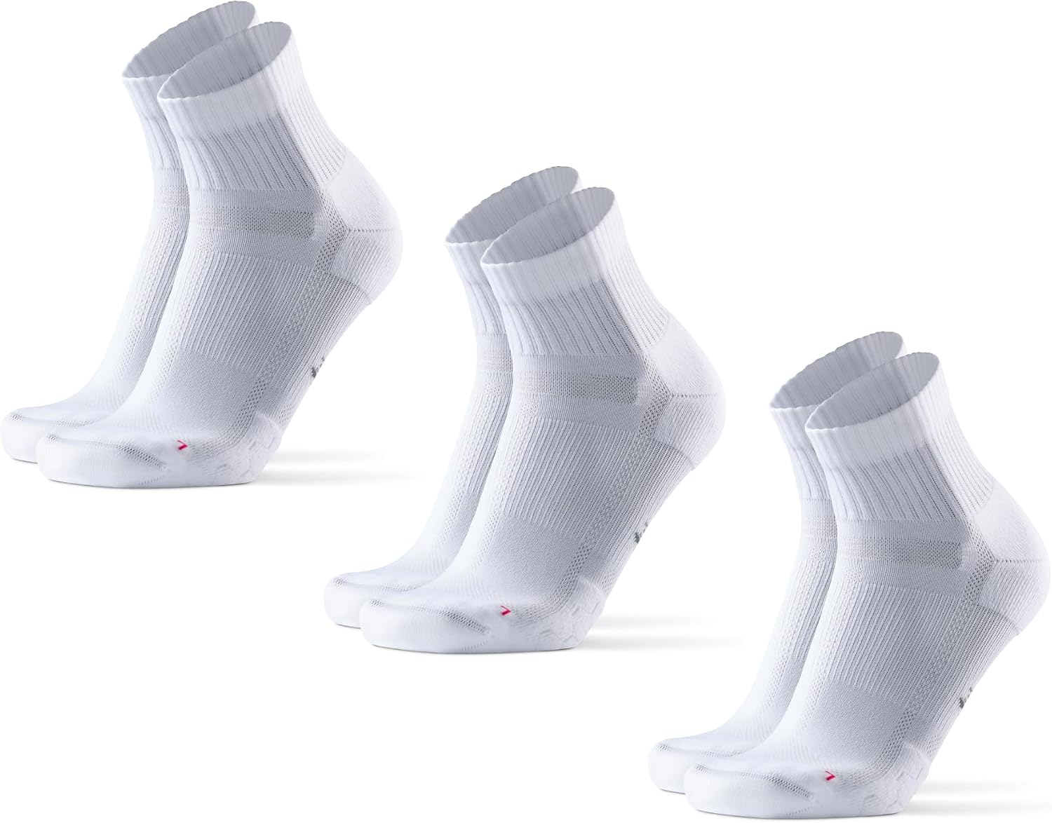 DANISH ENDURANCE Cushioned Running Socks for Long Distances, Anti-Blister & Sweat Wicking, Quarter Length, for Men & Women, Unisex, 3 or 5 Pack