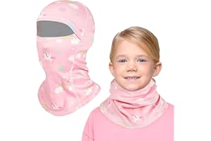 TAGVO Passamontagna Invernale Termico per Bambini 4-10 Anni, Passamontagna in Pile, Antivento Caldo Maschera da Sci Ciclismo, Traspirante Antistatico Passamontagna con Scaldacollo per Ragazzi Ragazze