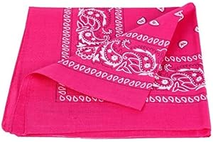 PURECITY© Bandana Original Paisley Pure Coton Foulard Qualité Supérieure - Dimensions 52 cm x 52 cm - Nouvelle collection