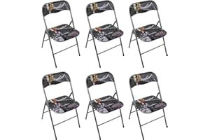 MILANI HOME MilaniHome.it - Set di 6 Sedie Slim Pieghevoli New York di Design con Comoda Imbottitura nella Seduta per Ospiti, Ufficio, Casadi coloreNew York