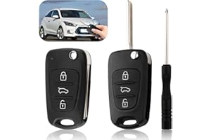 CAISYE Obudowa kluczyka samochodowego, 2 sztuki, do Hyundai i10, i20, i30, ix35 i Kia Ceed Soul Sportage Venga, obudowa pilota zdalnego sterowania z 3 przyciskami, typ noża