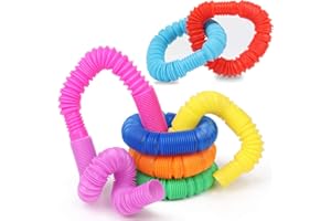 Yiran 8-Pack Mini Pop Tubes Sensorisches Spielzeug, Mehrfarben-Stretch-Rohr Sensorisches Spielzeug für Kinder Stress und Angst Linderung