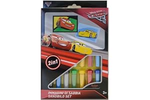 CARS 3 MYPIKY DI CATANO LEONARDO Set Juego Coches SAETTA Mcqueen Disney Infantil Fotos DE Arena 2 EN 1 FOTOGRAFÍAS para Colorear con Arena Coloreada - DS-28
