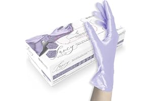 UNIGLOVES Fancy Violet Gants Jetables, en Nitrile, Non Stériles, sans Poudre, Adaptés à Un Usage Alimentaire, Protection Contre les Virus, les Champignons et les Bactéries, Taille M
