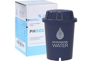 PH001 Blue Alkaline Water Filter – Replacement Water Filter By Invigorated Water – Water Filter Cartridge - For Invigorated Living Pitcher, 96 Gallon Capacity (1 pack)