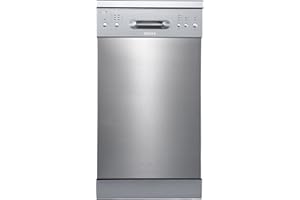 CATA Edesa Lavavajillas Libre Instalación EDW-4610 X Ancho 45 cm 6 Programas Lavado Silencioso 49 dB Triple Sistema Seguridad LED 2 Cestillos Dispensador Detergente Acabado en Gris Acero Inoxidable