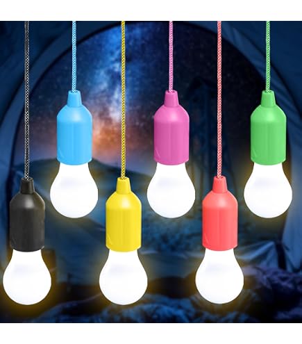 Pocketman LED-Zugschnur-Leuchtmittel, batteriebetrieben, hängende Glühbirne, tragbares Nachtlicht für Party, Hochzeiten, Festivals, Beleuchtung, Camping (8 Stück Pocketman LED-Zugschnur-Leuchtmittel, batteriebetrieben, hängende Glühbirne, tragbares Nachtlicht für Party, Hochzeiten, Festivals, Beleuchtung, Camping (8 Stück