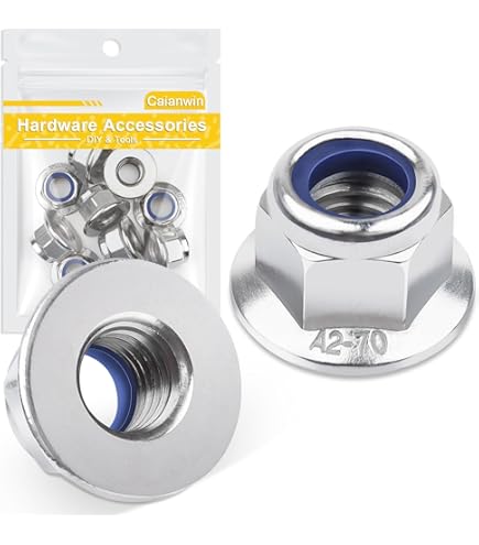 DIN 6926 Dadi Esagonali Autobloccanti Con Flangia Liscia A2 A4 - Foto 2