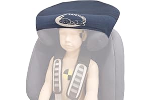 SAFETY REST Appui-tête innovant pour siège Auto Enfant, Maintien de la tête et du Cou, Confort Optimal, Tissu Respirant et élastique, Installation Facile, Compatible avec la Plupart des sièges Auto