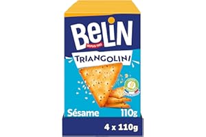 BELIN - 4 Paquets de Crackers Belin Triangolini 110g - A Partager entre Amis ou en Famille pour les Apéros - Fabriqué en France - Lot de 4x110g