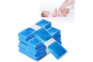 Forhandy 10 sztuk folii uzupełniającej do wiaderek na pieluchy, 4,5 m, wielokrotnego użytku, bezzapachowe, do 320 pieluch, kompatybilne z Angelcare/Tommee Tippee/Litter Locker - niebieska