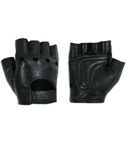 Mitaines De Conduite En Cuir Pour Hommes - Style Vintage Sans Doigts - Modèle 310