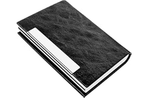 padike Business Card Holder, Business Card Holders, Business Card Case, Business Card Holders Wallet Credit Card ID Case/Holder for Men & Women (V-Black)