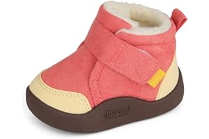 MASOCIO Winterschuhe Baby Boots Junge Mädchen Babyschuhe Winter Plüsch Flach Gummi Anti-Rutsch Größe 18-23 EU