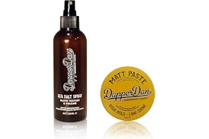 Dapper Dan Sea Salt Spray and Matt Paste Bundle | Sea Salt Spray and Matt Paste Styling Bundle. Adds Volume, Definition, Texture and Thickness with Matte Strong Hold.