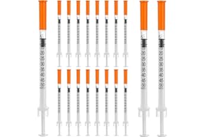COTOM 20 pack 0.5mL Transfer Pipettes with 29G Beveled Needle (13mm long), Lab Measuring Supplies, Sealed Package