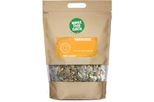 Wholefood Earth Graines de courge, 1 kg - Sans OGM - Naturelles - Source de fibres - Source de protéines