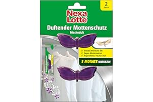 Nexa Lotte Duftender Mottenschutz, bekämpfend und abwehrend, 3 Monate Langzeitwirkung, mit Frischeduft, 2 Hänger