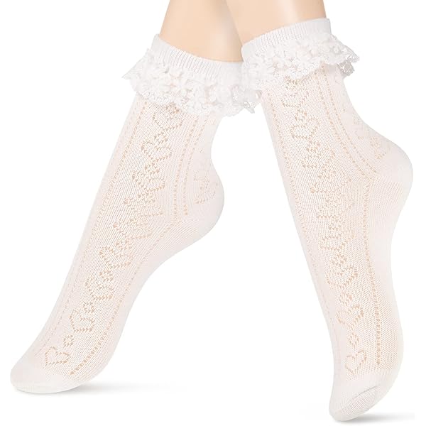 Chaussettes Résille Et Dentelle Noeud