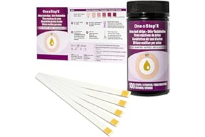 ONE STEP 100 x One+Step Tiras reactivas de cetonas | Tiras reactivas para la dieta cetogénica | Prueba de cetosis | Monitoreo metabólico de la cetosis | Prueba de cetonas con tabla de colores de referencia