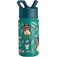 Simple Modern Disney Moana Kids Water Bottle with Straw Lid | Reusable Insulated Stainless Steel Cup for School | Summit Collection | 14oz, Moanas Village