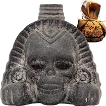 Itzcoehua, Fischietto della morte azteco in ossidiana nera ...