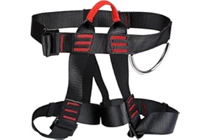 JACKFRU Cintura di sicurezza per arrampicata, protezione anticaduta, cintura di sicurezza per alpinismo, cintura di protezione per arrampicata sportiva, salva fuoco, arrampicata