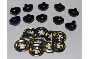celloexpress Black Cat/Triangle Noses 18mm x 13mm Metal Backs - Teddy Bear & Soft Toy Making Detailed Noses - Pack of 10
