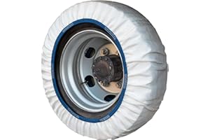 ISSE - Cadenas Camión Nieve |T-78| Homologación EN 16662-1 - Cadenas Nieve Téxtiles Fáciles de Instalar - Cadenas Nieve y Hielo Camión Antideslizantes y Resistentes - Kit de 2 Cadenas + guantes