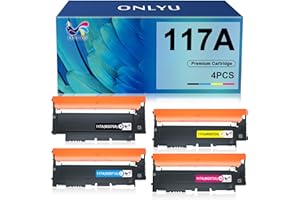 ONLYU 117A Kompatibel für HP Toner Colour Laser MFP 179fwg 117A Set 178nwg 179fnw 150a 150nw W2070A W2071A W2072A (Schwarz Cyan Gelb Magenta)
