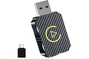 NEOVSUNY Bezprzewodowy adapter Carplay, 2025, bezprzewodowy adapter samochodowy z systemem Android, 2 w 1, kompatybilny z modelami Plug & Play, kompatybilny z samochodami od 2016 roku i iOS 10+