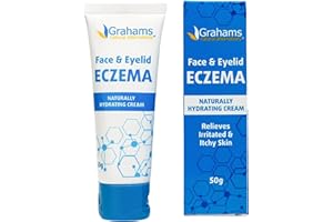 Grahams Natural Face & Eyelid Eczema Cream - Face Cream for Eczema, Dermatitis & Itch Relief - with Colloidal Oatmeal for Dry Skin, Redness & Inflammation | Hypoallergenic & Steroid-Free (1 x 50 g)