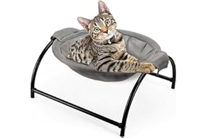 awagas 45x42x24cm Katze Hängematte Bett, Tragkraft 5KG Katzenhängematte Durchlässigkeit Waschbares katzenkorb zum schlafen für Katze Waschbär Kleines Freistehendes Haustierbett innen und außen